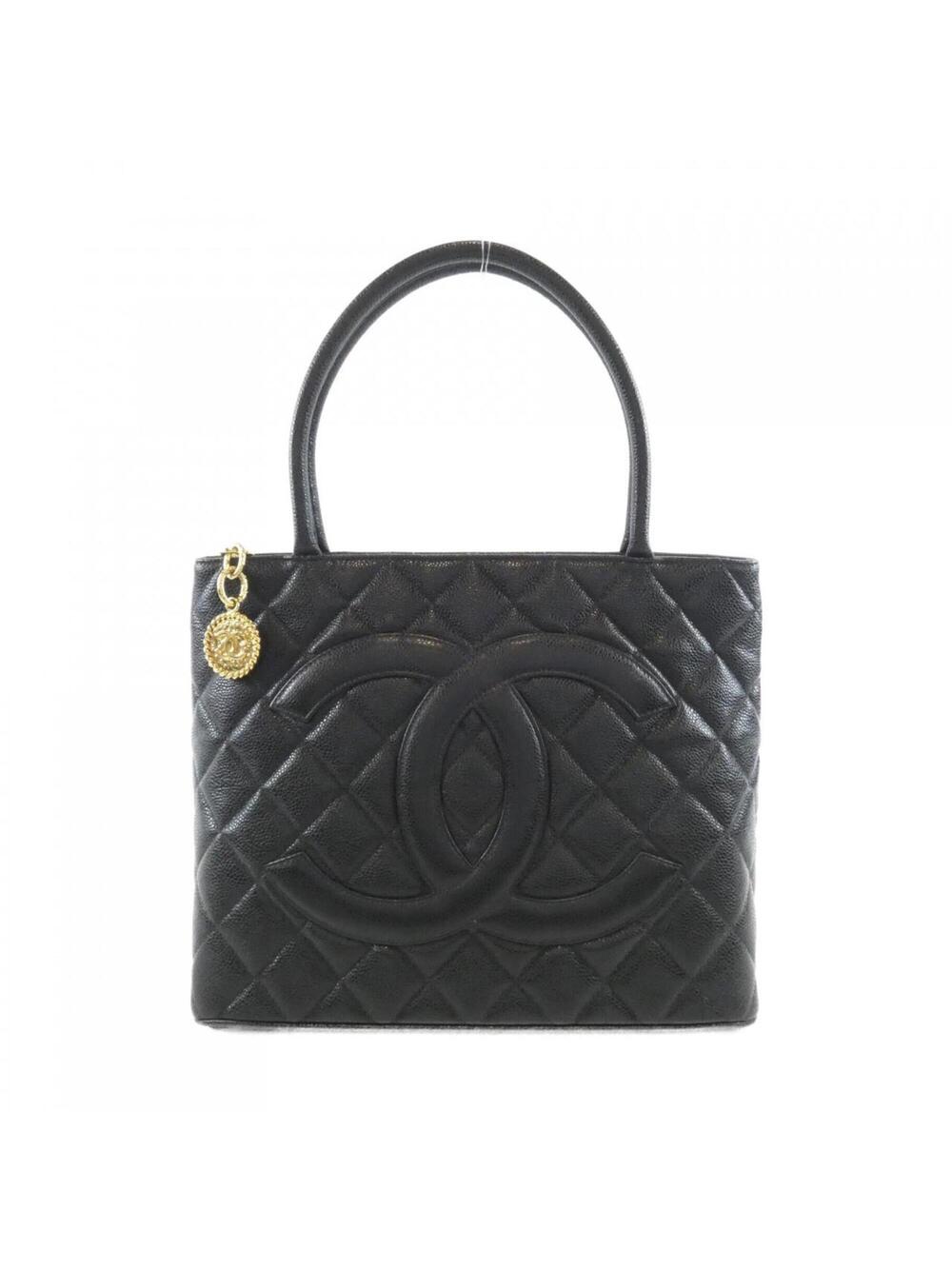 Chanel Medallion Tote Quilted Caviar #366826C24B